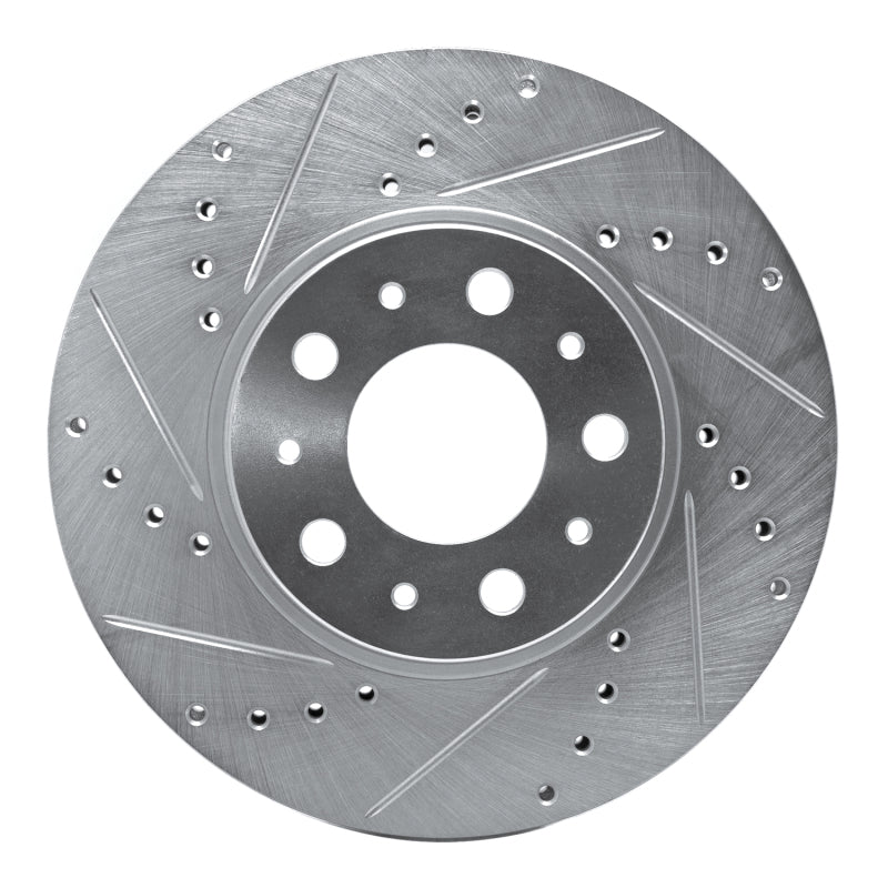 R1 Concepts R1 95-04 Volvo S70 Front Left Drilled & Slotted Silver Brake Rotor