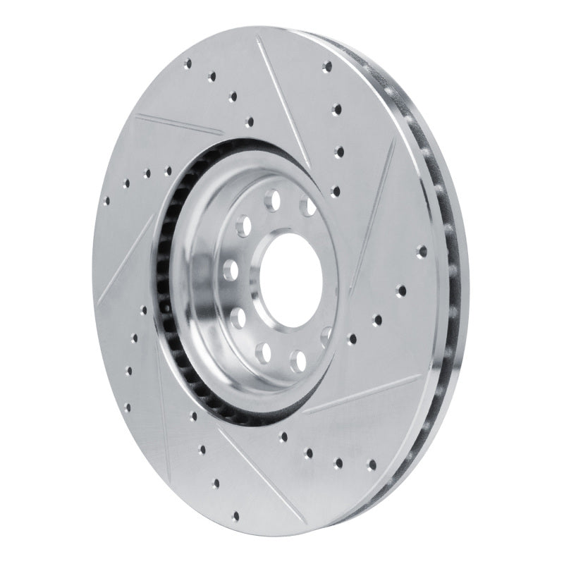 R1 Concepts R1 18-25 Volkswagen TERamONT (Mexico) Front Left Drilled & Slotted Silver Brake Rotor