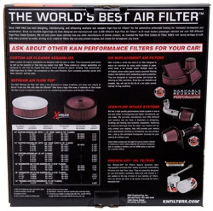 K&N Engineering K&N 14in Red Custom Air Cleaner Assembly - 5.125in ID x 14in OD x 3.87in H