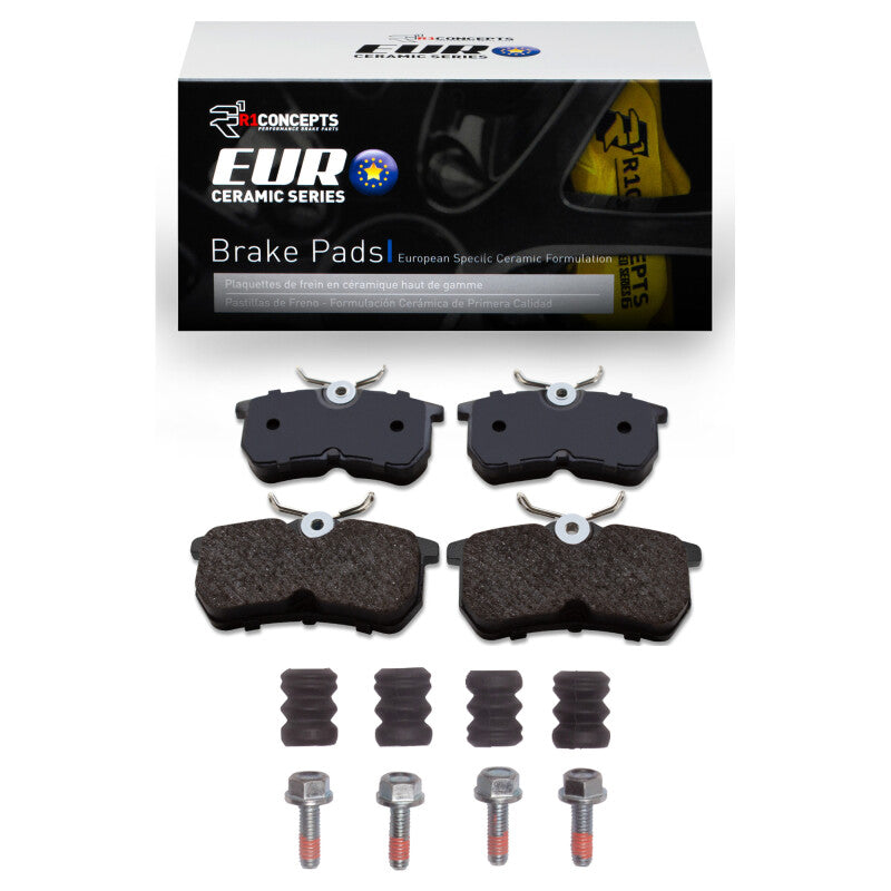R1 Concepts R1 2001-2019 Ford Focus Rear R1 Euro Ceramic Pads & Hardware Kit
