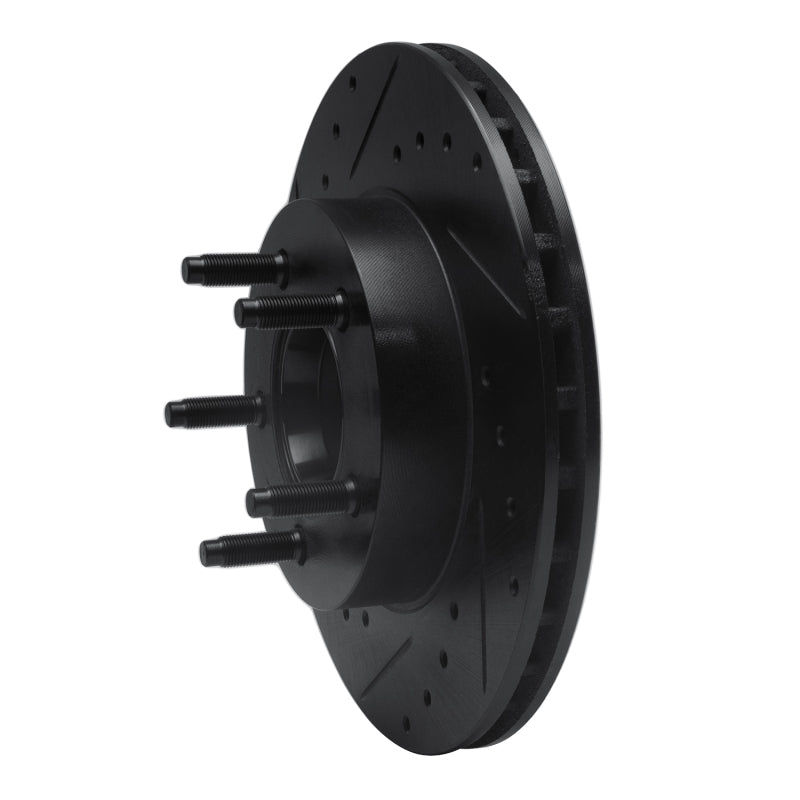 R1 Concepts R1 83-92 Ford Ranger (USA/Canada) Front Left Drilled & Slotted Black Brake Rotor