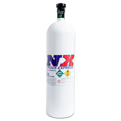Nitrous Express 15lb Bottle w/Lightning 500 Valve (6.89 Dia x 26.69 Tall) w/ -6 AN Nipple