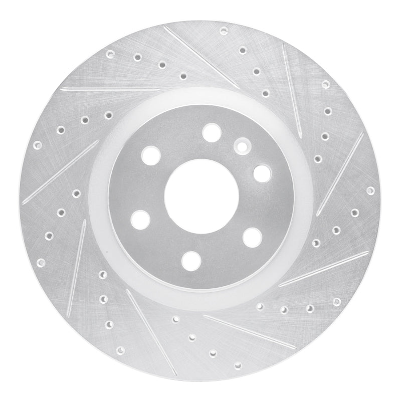 R1 Concepts R1 10-16 Cadillac SRX Front Right Drilled & Slotted Silver Brake Rotor