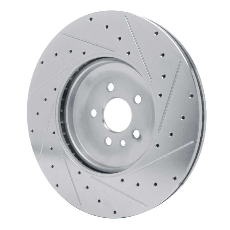 R1 Concepts R1 21-25 Jaguar F-Pace Front Left Drilled & Slotted Silver Brake Rotor
