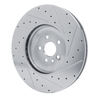 R1 Concepts R1 21-25 Jaguar F-Pace Front Left Drilled & Slotted Silver Brake Rotor