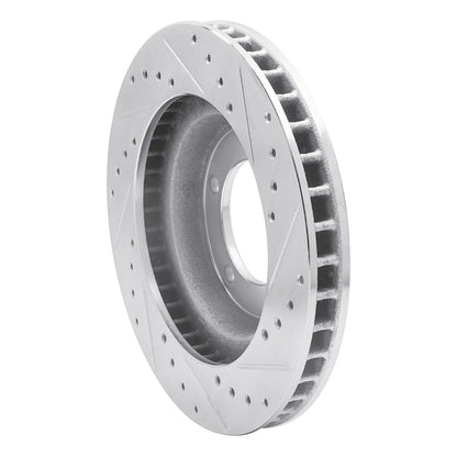 R1 Concepts R1 67-70 Chevrolet BEL AIR Front Left Drilled & Slotted Silver Brake Rotor