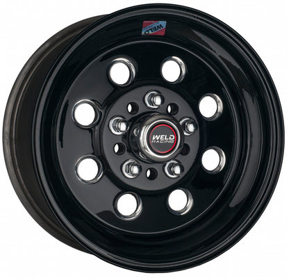 Weld Draglite 15x4 / 5x4.5 & 5x4.75 BP / 1.875in BS Black Wheel - Non-Beadlock