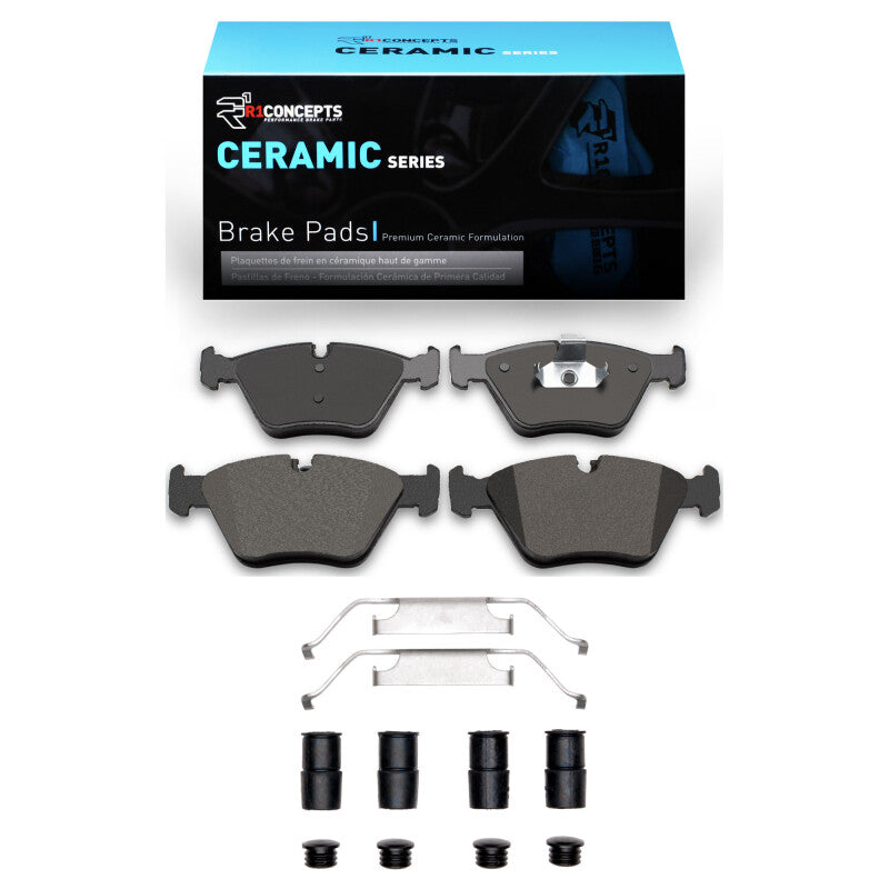 R1 Concepts R1 01-10 BMW 330I Front Ceramic Pads & Hardware Kit