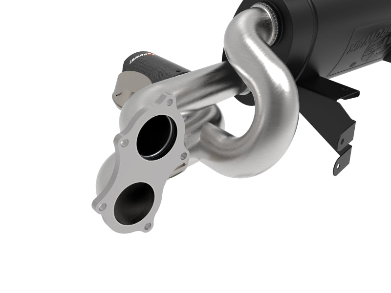 aFe MACHForce XP 2.25in-2.5in 304SS Exhaust Cat-Back 20-22 Porsche Cayman GT4 (718) - Carbon Tips