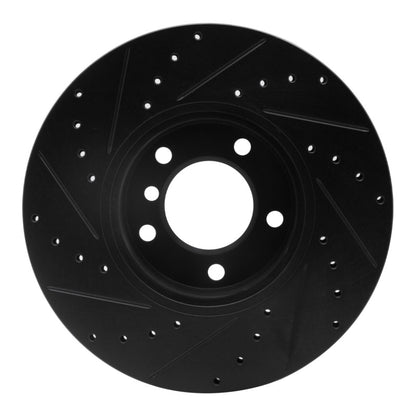 R1 Concepts R1 07-21 BMW 220i (Mexico) Front Right Drilled & Slotted Black Brake Rotor