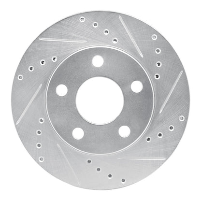 R1 Concepts R1 87-90 Chrysler Town & Country Front Right Drilled & Slotted Silver Brake Rotor