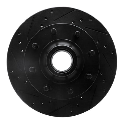 R1 Concepts R1 1994-1999 Dodge Ram 2500 Front Left Drilled & Slotted Black Brake Rotor