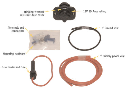 Tuffy Products Tuffy 12 V Power Source- Weather Resistant Cap- 15A