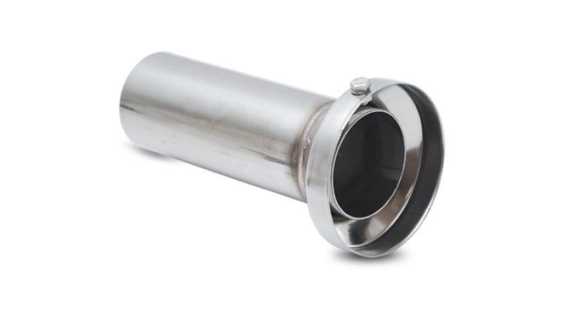 Vibrant 3.90in OD Low Inner Silencer Muffler w/ 3.90in ID Single Wall Exh Tip2.5in OD Tuning Tube