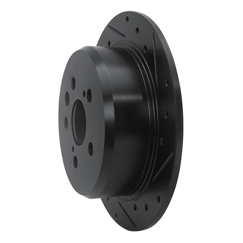R1 Concepts R1 96-99 Toyota Celica Rear Right Drilled & Slotted Black Brake Rotor
