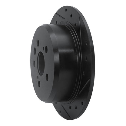 R1 Concepts R1 96-99 Toyota Celica Rear Right Drilled & Slotted Black Brake Rotor
