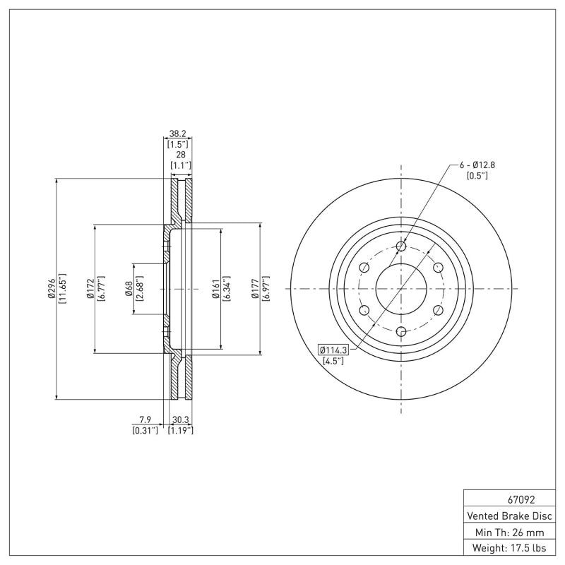 DFC 05-25 Nissan XTerra Front Brake Rotor