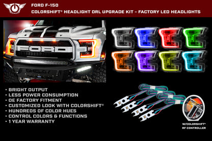 ORACLE Lighting Oracle 15-17 Ford F-150 Headlight DRL Upgrade Kit - ColorSHIFT