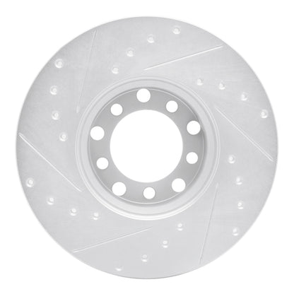 R1 Concepts R1 68-76 Mercedes-Benz 220 Front Right Drilled & Slotted Silver Brake Rotor