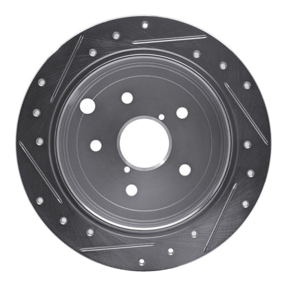 R1 Concepts R1 2015-2021 Subaru WRX Rear Right Drilled & Slotted Silver Brake Rotor