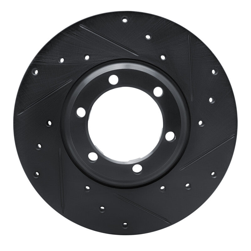 R1 Concepts R1 79-86 Dodge Ram 50 Front Right Drilled & Slotted Black Brake Rotor