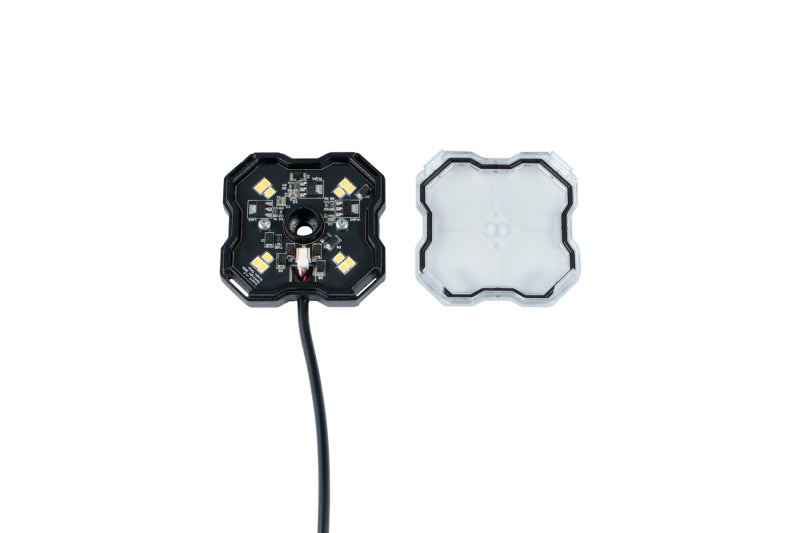 Diode Dynamics Stage Series Single Color LED Rock Light - White Diffused M8 (2-pack)