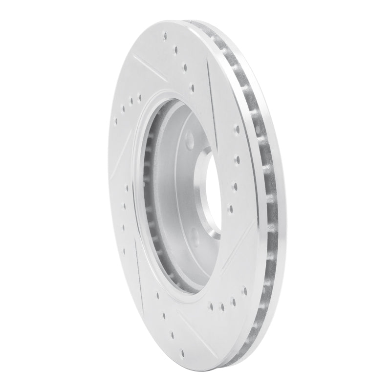 R1 Concepts R1 00-15 Ford Ikon (Mexico / Made In Brazil) Front Left Drilled & Slotted Silver Brake Rotor