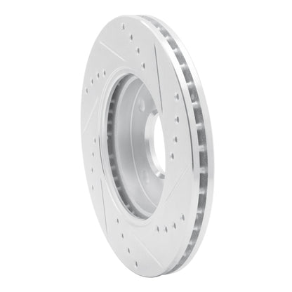 R1 Concepts R1 00-15 Ford Ikon (Mexico / Made In Brazil) Front Left Drilled & Slotted Silver Brake Rotor