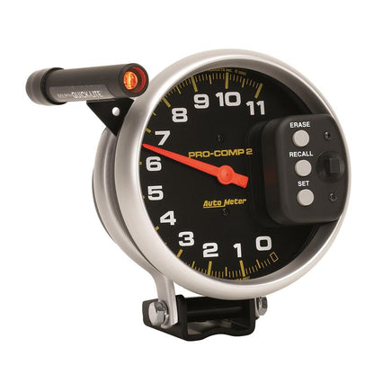 Autometer 5 inch 11000 RPM Single Range w/ Pro-Comp 2 & Memory Tachometer