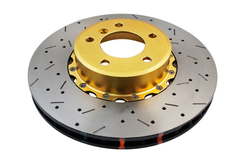 DBA 09-15 BMW 335d Front 5000 Series Drilled & Slotted Rotor w/Gold Hat