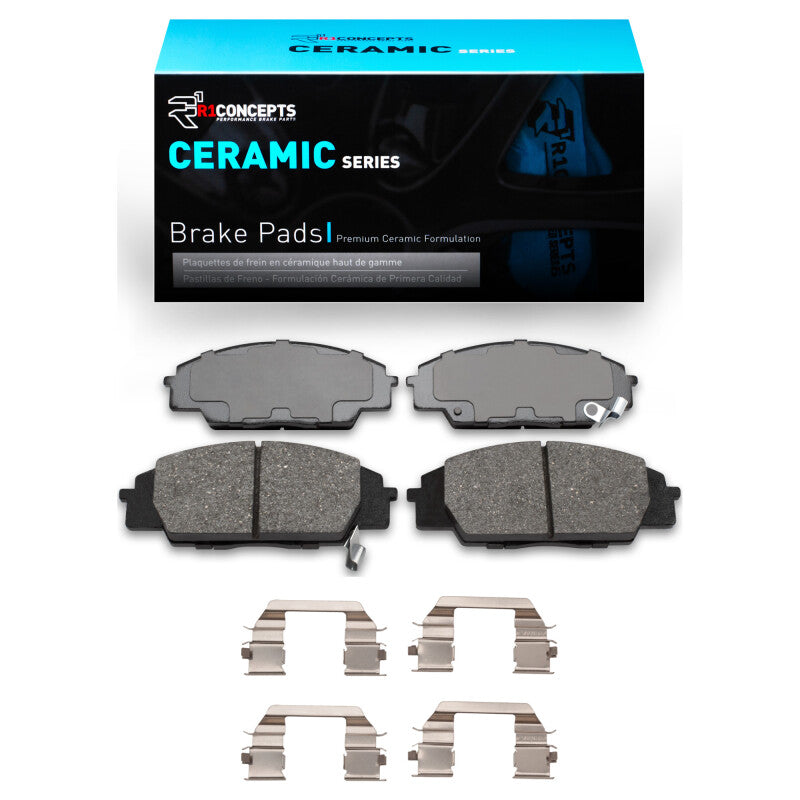 R1 Concepts R1 00-11 Acura CSX Front Ceramic Brake Pads & Hardware Kit