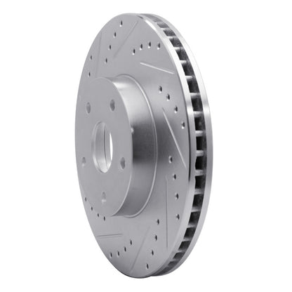 R1 Concepts R1 92-97 Subaru SVX Front Left Drilled & Slotted Silver Brake Rotor