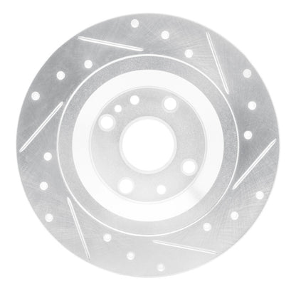 R1 Concepts R1 01-05 Mazda Miata Rear Left Drilled & Slotted Silver Brake Rotor