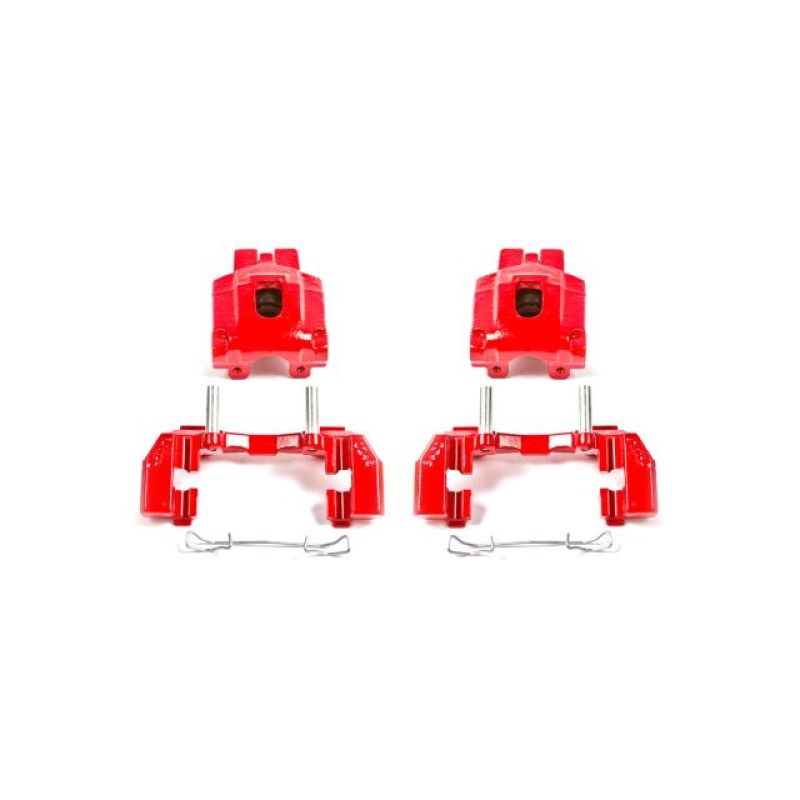 PowerStop Power Stop 99-04 Jeep Grand Cherokee Rear Red Calipers w/Brackets - Pair