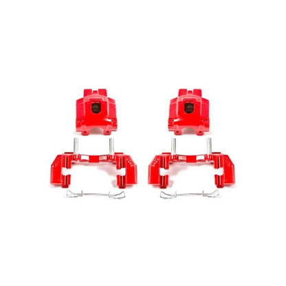 PowerStop Power Stop 99-04 Jeep Grand Cherokee Rear Red Calipers w/Brackets - Pair