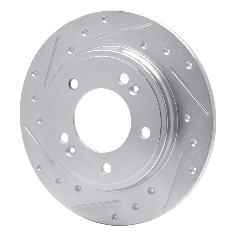 R1 Concepts R1 17-25 Hyundai Elantra GT Rear Left Drilled & Slotted Silver Brake Rotor