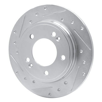 R1 Concepts R1 17-25 Hyundai Elantra GT Rear Left Drilled & Slotted Silver Brake Rotor