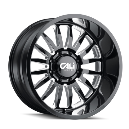 Cali Off-Road 9110 Summit 22x10 / 8x165.1 BP / 0mm Offset / 125.2mm Hub Gloss Black Milled Wheel
