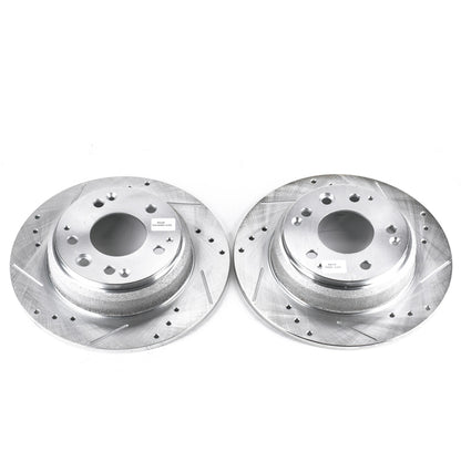 PowerStop Power Stop 91-95 Acura Legend Rear Evolution Drilled & Slotted Rotors - Pair