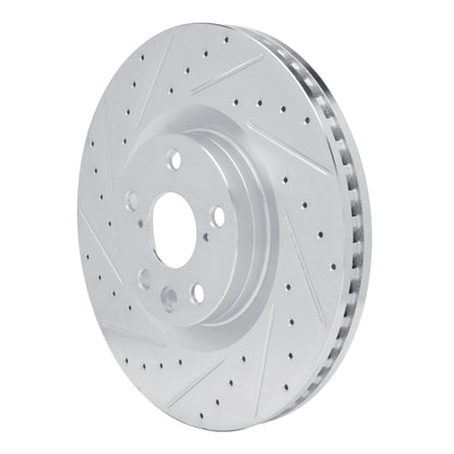 R1 Concepts R1 11-25 Lexus GS300 Left Front Drilled & Slotted Silver Brake Rotor