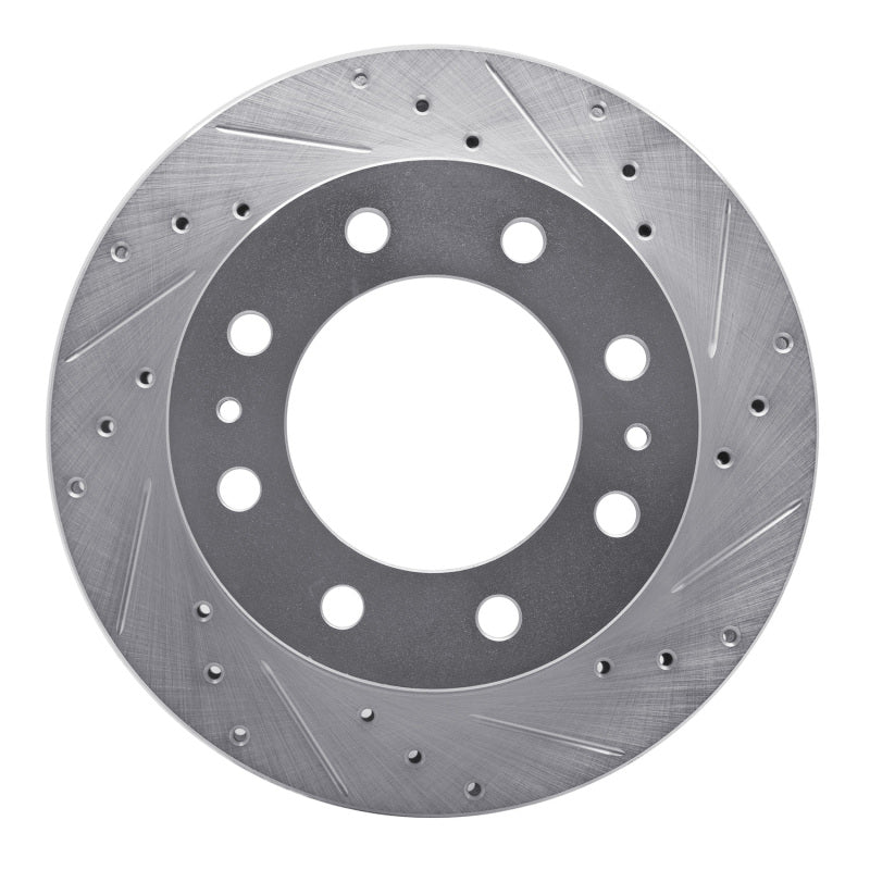 R1 Concepts R1 99-20 Cadillac DeVille Front Right Drilled & Slotted Silver Brake Rotor