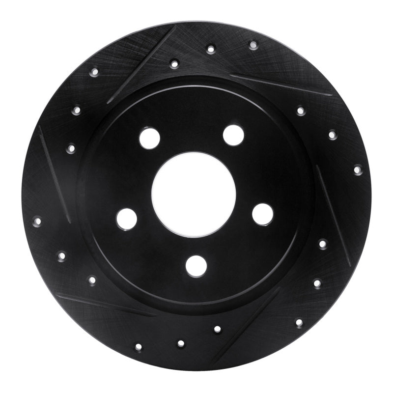 R1 Concepts R1 18-23 Ford Transit CONNECT Rear Left Drilled & Slotted Black Brake Rotor