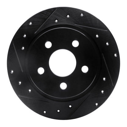 R1 Concepts R1 18-23 Ford Transit CONNECT Rear Left Drilled & Slotted Black Brake Rotor