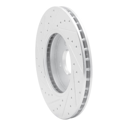 R1 Concepts R1 02-04 Ford Focus Front Right Drilled & Slotted Silver Brake Rotor