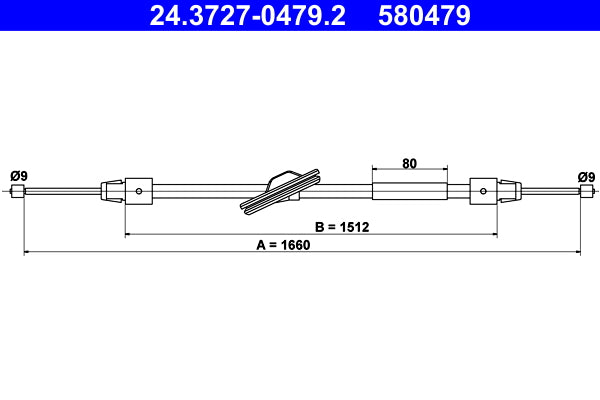 BOSCH 1987482240 Parking Brake Cable Pull