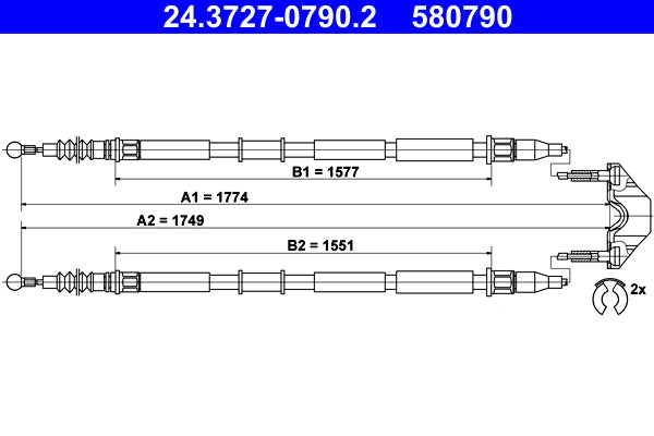 BOSCH 1987482176 Parking Brake Cable Pull