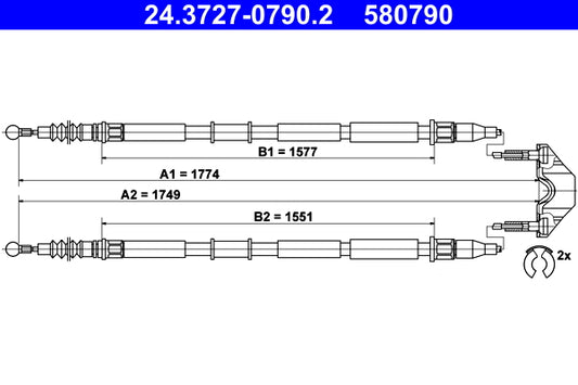 BOSCH 1987482176 Parking Brake Cable Pull
