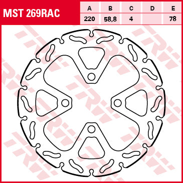 TRW MOTO MST269RAC Brake Disc
