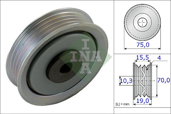 INA 531084510 V-Ribbed Belt Tensioner Pulley