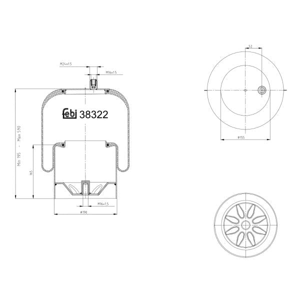 FEBI FE38322 Air Suspension Bellow